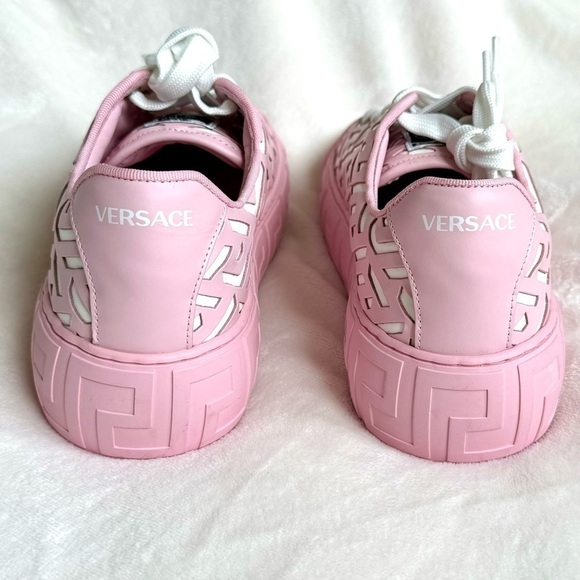 New! VERSACE Shoes, Size 41, Unisex, Versace Greca Lasercut Shoes in Pink - Picture 5 of 13